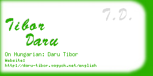 tibor daru business card